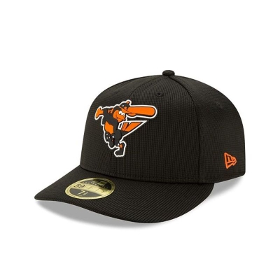 Black Baltimore Orioles Hat - New Era MLB Clubhouse Collection Low Profile 59FIFTY Fitted Caps USA3475298